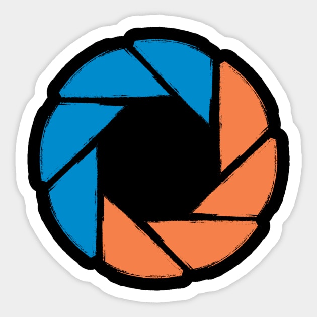 Aperture Science Reticle Logo Sticker by donewton